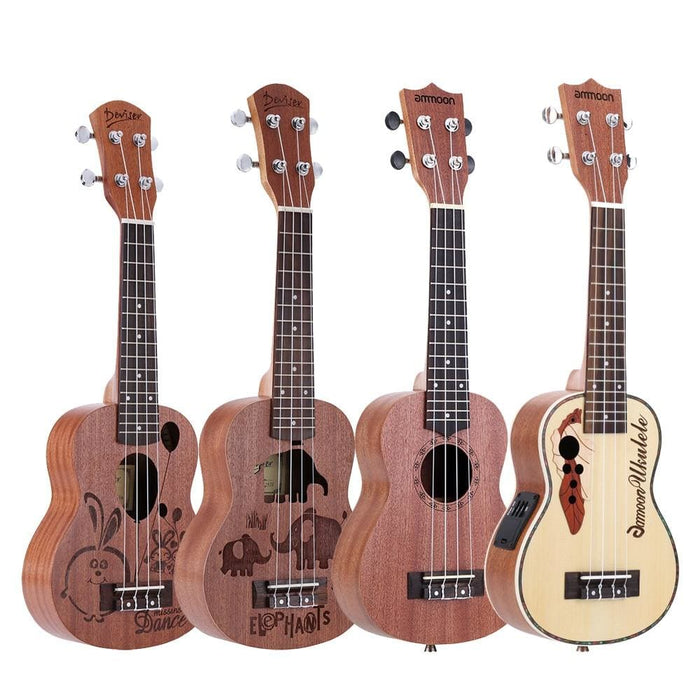 Ukulele Sapele Acoustic 15 Fret 4 Strings Stringed