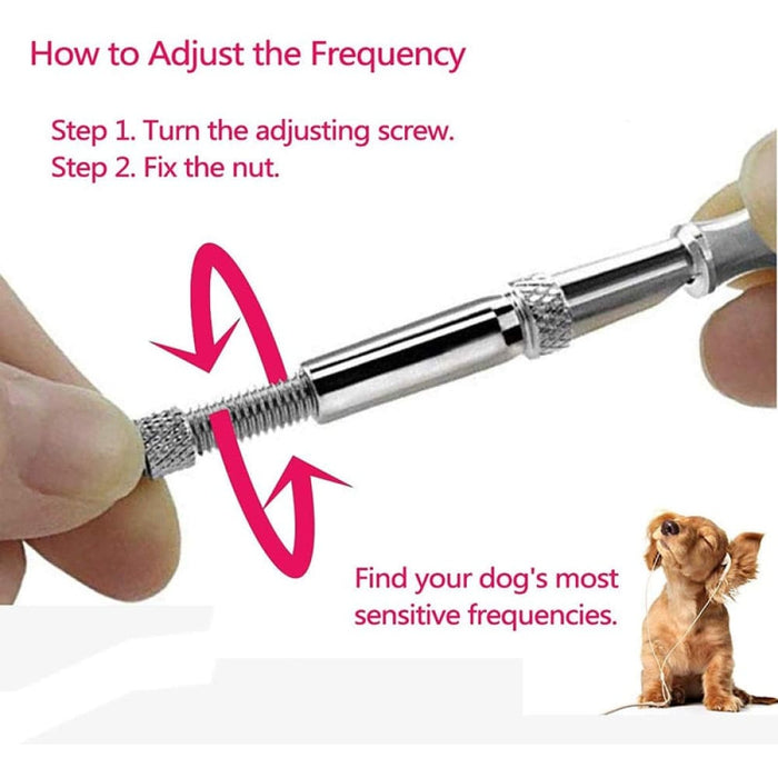 Ultrasonic Adjustable Pitch Stop Barking Training Whistle