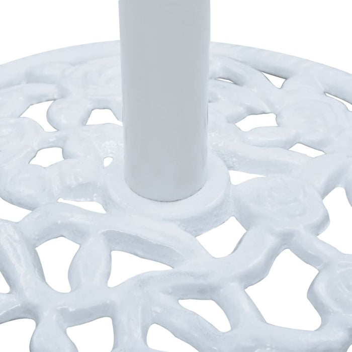 Umbrella Base White 12 Kg 48 Cm Cast Iron Ainlb