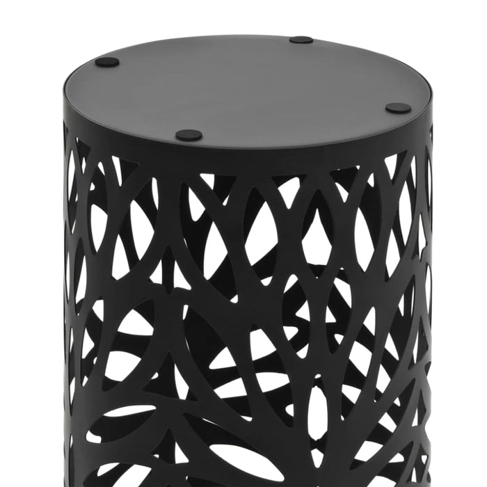 Umbrella Stand Leaves Steel Black Xalnbx