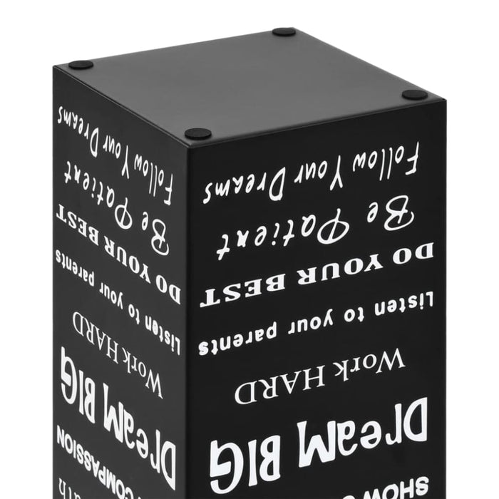 Umbrella Stand Text Steel Black Xalikp