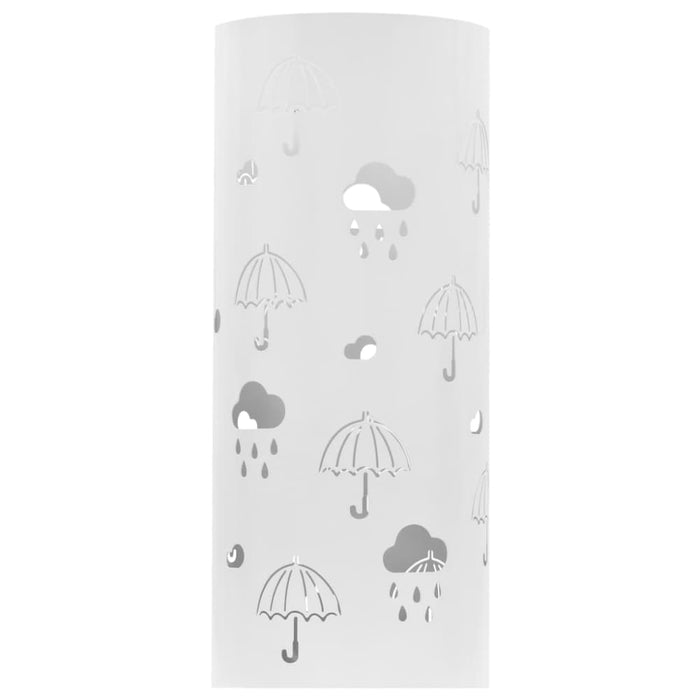 Umbrella Stand Umbrellas Steel White Xalnbp