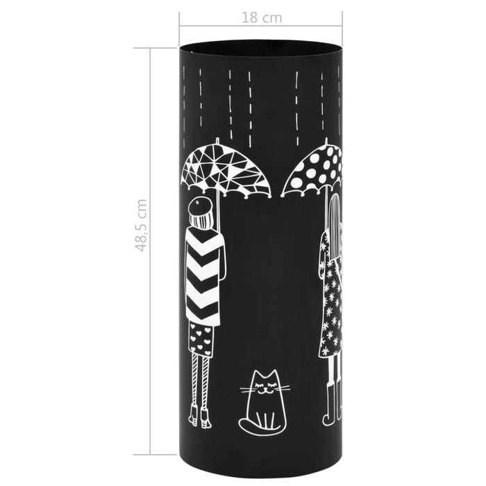 Umbrella Stand Women Steel Black Xalnbb