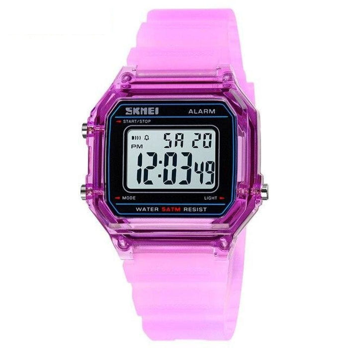 Unisex Transparent Sport Digital Casual Wristwatches