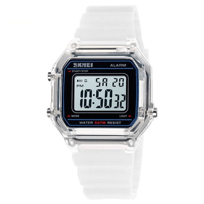 Unisex Transparent Sport Digital Casual Wristwatches