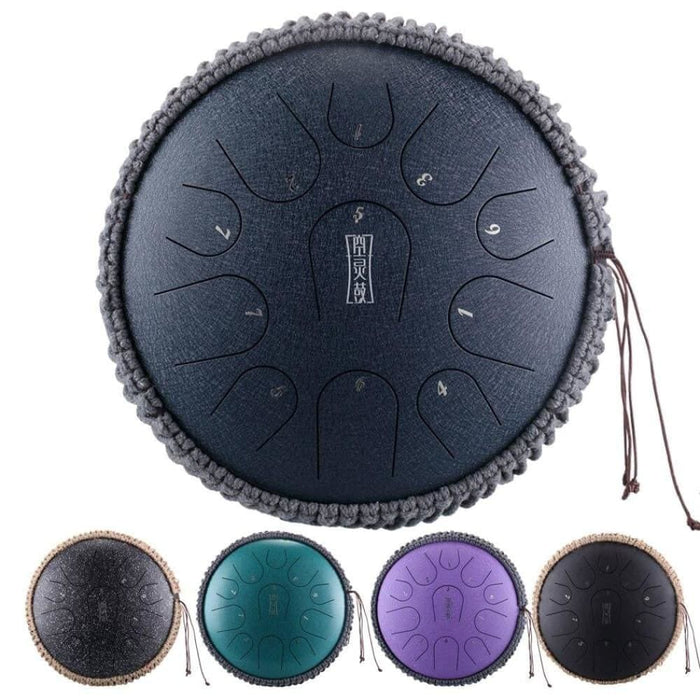 Upgrade 12 Inch Mini Drum 11 Tone Steel Tongue Handpan