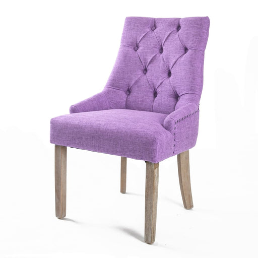 Violet French Provincial Dining Chair Amour Oak Leg