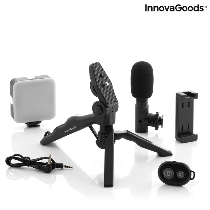 Vlogging Kit With Light Microphone And Remote Control Plodni