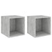 Wall Cabinets 2 Pcs Concrete Grey 37x37x37 Cm Chipboard