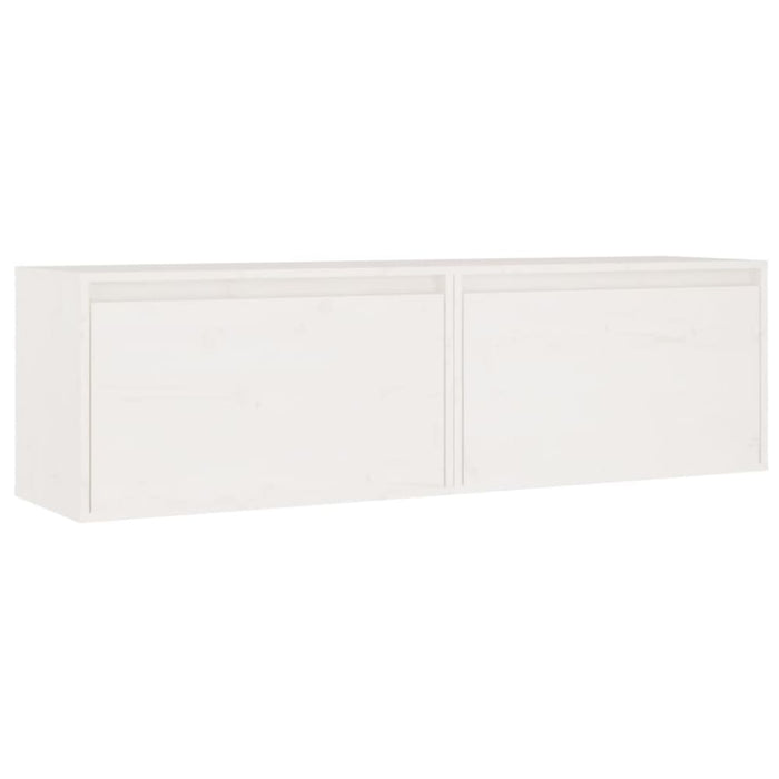 Wall Cabinets 2 Pcs White 60x30x35 Cm Solid Wood Pine Notaan