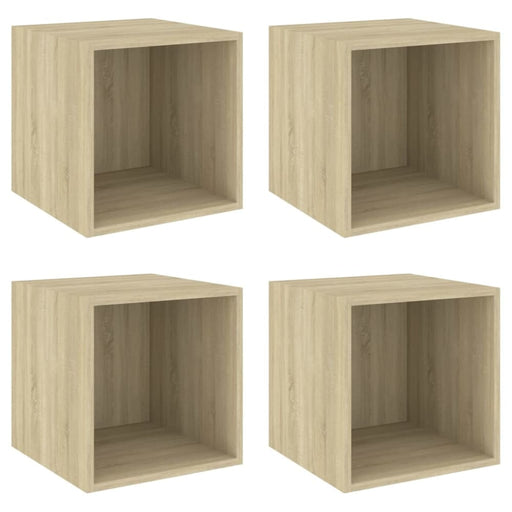 Wall Cabinets 4 Pcs Sonoma Oak 37x37x37 Cm Chipboard Nbpapp