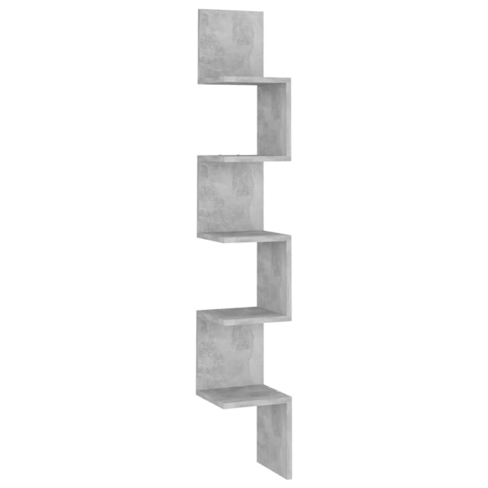 Wall Corner Shelf Concrete Grey Chipboard Nbixno