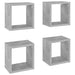 Wall Cube Shelves 4 Pcs Concrete Grey 22x15x22 Cm Nbiblp