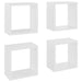 Wall Cube Shelves 4 Pcs White 26x15x26 Cm Nbibxl