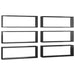 Wall Cube Shelves 6 Pcs Glossy Look Black 80x15x26.5 Cm