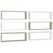 Wall Cube Shelves 6 Pcs White&sonoma Oak Chipboard Nbioxt