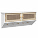 Wall-mounted Coat Rack White Engineered Wood And Natural