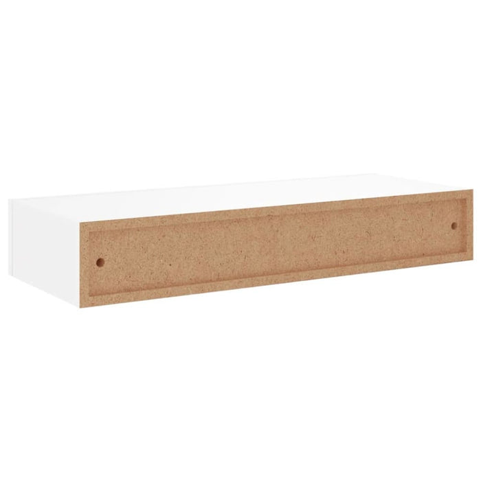 Wall-mounted Drawer Shelf White 60x23.5x10 Cm Mdf Ttbxpp