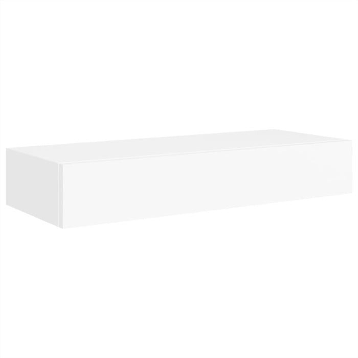 Wall-mounted Drawer Shelf White 60x23.5x10 Cm Mdf Ttbxpp