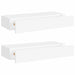 Wall-mounted Drawer Shelves 2 Pcs White 60x23.5x10cm Mdf