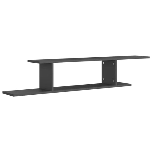 Wall - mounted Tv Shelf Grey 125x18x23 Cm Chipboard Nblkko