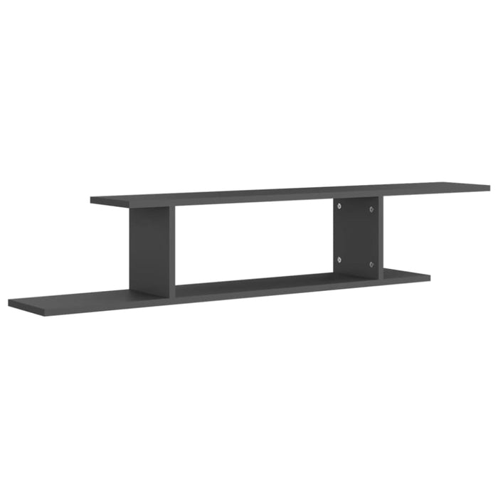 Wall-mounted Tv Shelf Grey 125x18x23 Cm Chipboard Nblkko