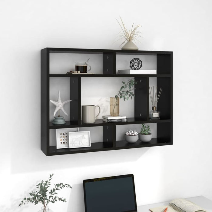 Wall Shelf Black Chipboard Nbtbbt