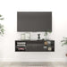 Wall Shelf Glossy Look Black Chipboard Nblxlt