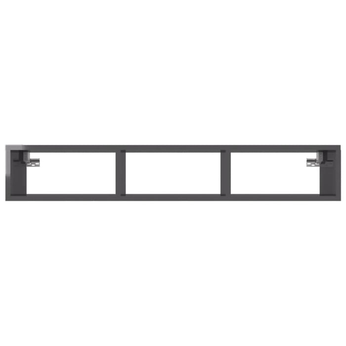 Wall Shelf Glossy Look Grey Chipboard Nblxpp