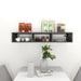 Wall Shelf Glossy Look Grey Chipboard Nblxpp