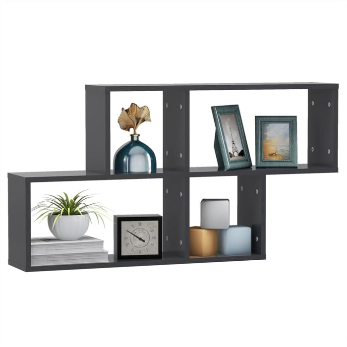 Wall Shelf Grey Chipboard Nbiolx