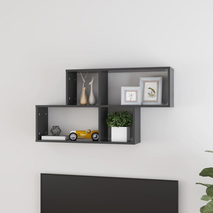 Wall Shelf Grey Chipboard Nbiolx