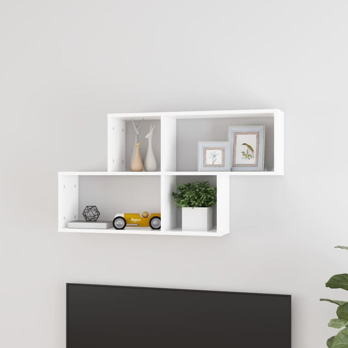 Wall Shelf White Chipboard Nbiolb