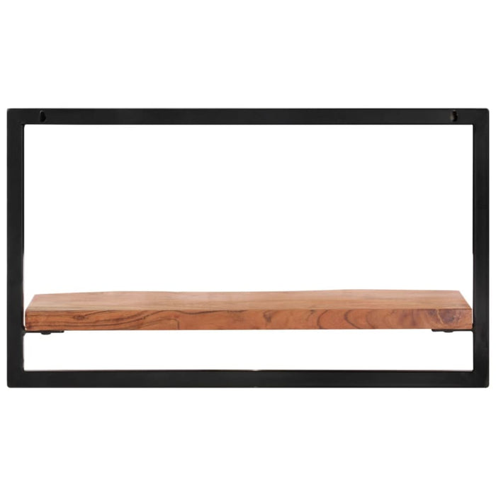 Wall Shelves 2 Pcs 60x25x35 Cm Solid Wood Acacia And Steel