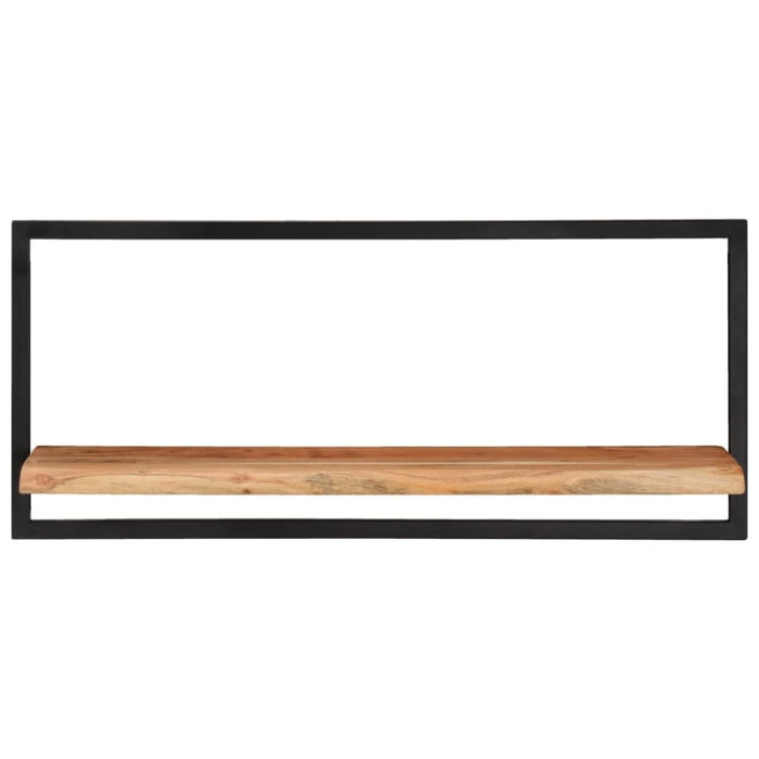 Wall Shelves 2 Pcs 80x25x35 Cm Solid Wood Acacia And Steel