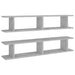 Wall Shelves 2 Pcs Concrete Grey 105x18x20 Cm Chipboard