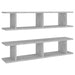 Wall Shelves 2 Pcs Concrete Grey 90x18x20 Cm Chipboard