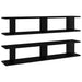 Wall Shelves 2 Pcs Glossy Look Black 105x18x20cm Chipboard