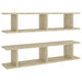 Wall Shelves 2 Pcs Sonoma Oak 90x18x20 Cm Chipboard Nbiokk