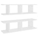 Wall Shelves 2 Pcs White Chipboard Nbioni