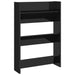 Wall Shoe Cabinet Glossy Look Black 60x18x90 Cm Chipboard