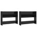 Wall Shoe Cabinets 2 Pcs Glossy Look Black 80x18x60 Cm