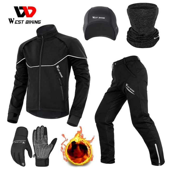 Warm Thermal Windproof Cycling Suit