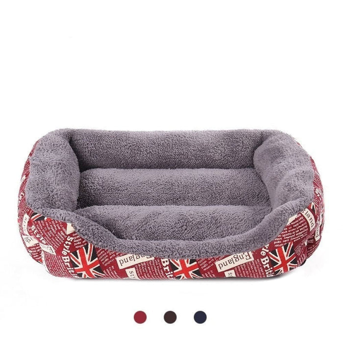 Warming Breathable Soft Fleece Wear-resisting Print Dog Bed