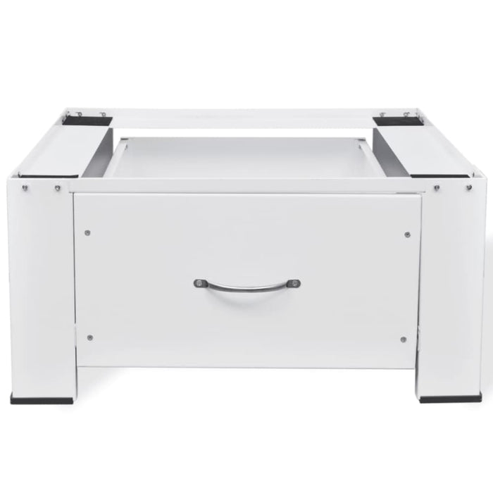 Washing Machine Pedestal With Drawer White Pbaan