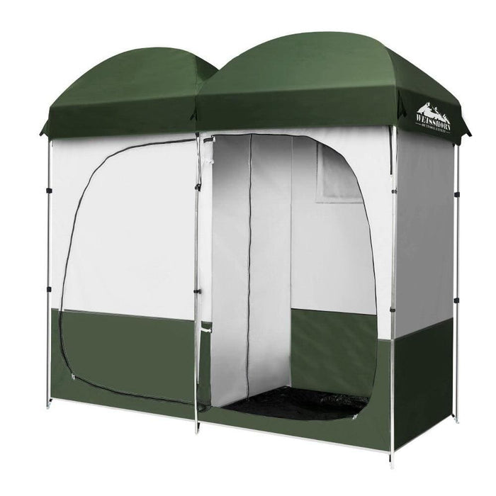 Weisshorn Double Camping Shower Toilet Tent Outdoor