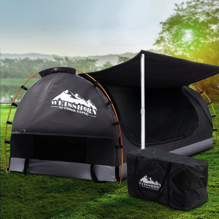 Weisshorn Double Swag Camping Swags Canvas Free Standing