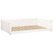 Dog Bed White 105.5x75.5x28 Cm Solid Pine Wood Nxoalt