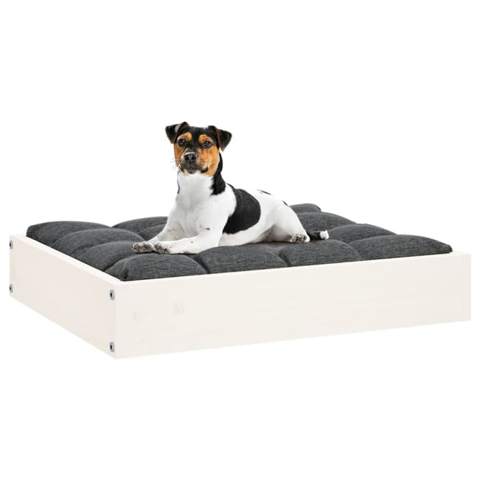 Dog Bed White 51.5x44x9 Cm Solid Wood Pine Nxbnai