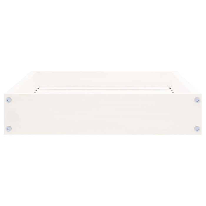 Dog Bed White 51.5x44x9 Cm Solid Wood Pine Nxbnai